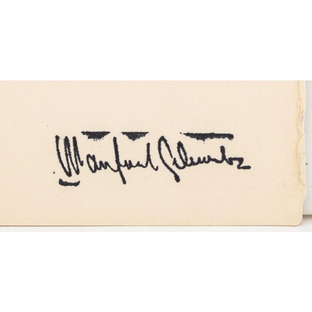 Mid 20th Century Manfred Schwartz Tondo Etretat Lithograph For Sale - Image 5 of 6