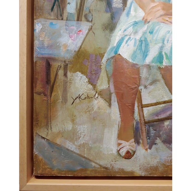 Jo Kotula -Portrait Session With a Sitting Model -Oil Painting For Sale In Los Angeles - Image 6 of 9