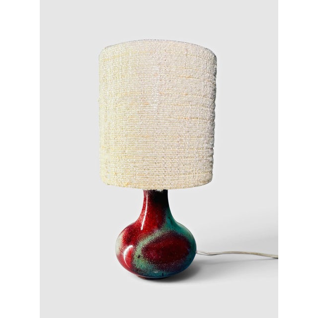 Splendid hand made ceramic lamp by Arnold Zahner for Rheinfelden, Switzerland This piece has an attribution mark, I am...
