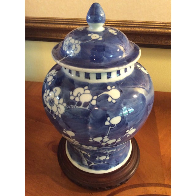 Chinoiserie Mid 20th Century Chinoiserie Ginger Jar For Sale - Image 3 of 13