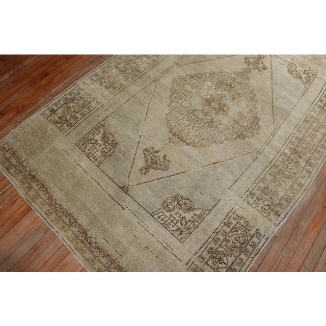 Neutral Tone Vintage Turkish Oushak Rug For Sale - Image 17 of 18