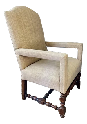 1940s Baroque Armchair New Upholstery