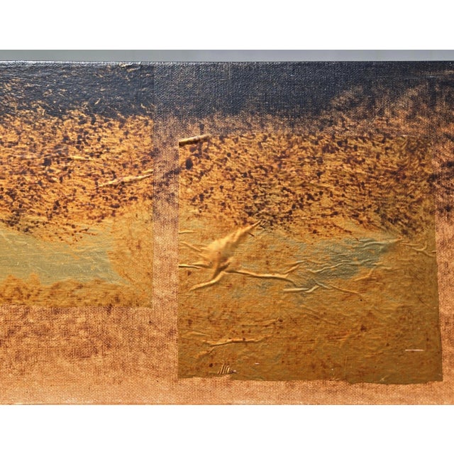 Signed Bustamonte Original 50" Abstract Painting on Canvas For Sale - Image 16 of 17