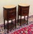 Antique Pair French Louis XVI Style Marble Top NIghtstands End Tables c.1920s-30 For Sale - Image 9 of 18