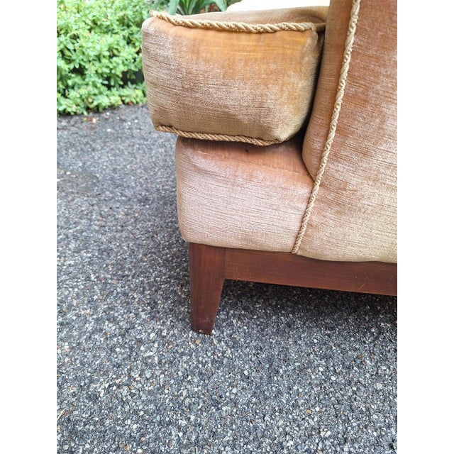 Dark Wood Armchair with Yellow Padded Cross-Backrest by Osvaldo Borsani for Arredamenti Borsani Varedo, 1939 For Sale - Image 12 of 18