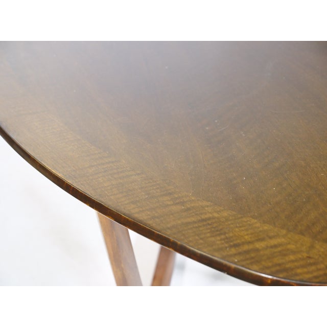 Wood Mid-Century Oval Coffee Table in Walnut from Kondor Möbel, 1960s For Sale - Image 7 of 8