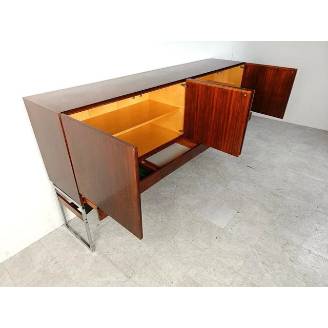 Brown Mid-Century Highboard, 1960s For Sale - Image 8 of 9