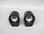 Black Mirror Wall Lights by Wilhelm Wagenfeld for Lindner, 1960s, Set of 2 For Sale - Image 8 of 14