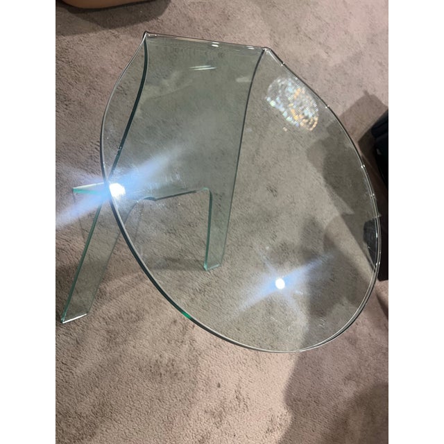 Grillo "Journey" Clear Glass Side Table For Sale In Las Vegas - Image 6 of 6