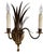 Hollywood Regency Pair of Maison Charles Brass Palm Leaf Light Sconces - Hollywood Regency For Sale - Image 3 of 4