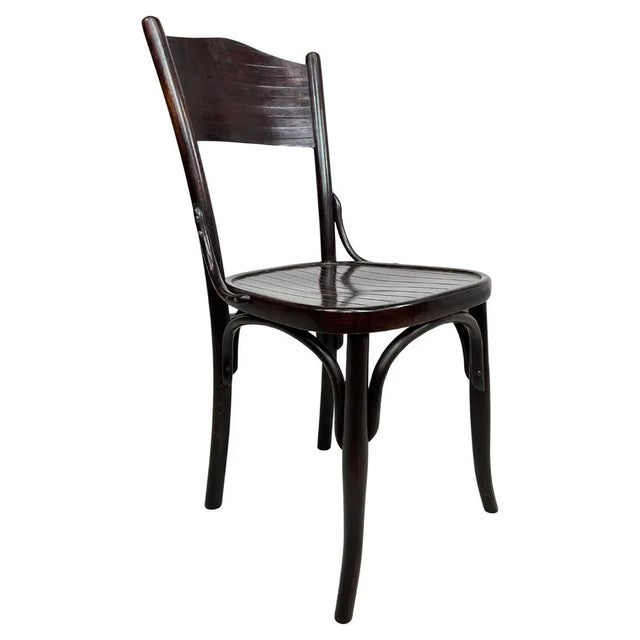 Beech Bentwood Dining Chair from Thonet, 1920s For Sale - Image 8 of 8