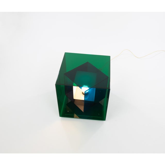 Mid-Century Modern Kaleidoscopio Table Lamp by Giorgio Longoni for Stilnovo, 1960s For Sale - Image 3 of 9