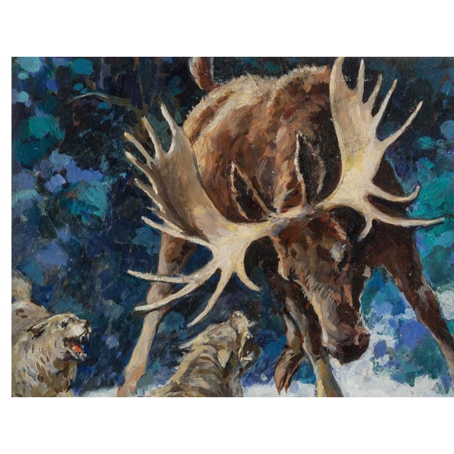 Early 20th Century Wildlife Oil Painting by Maurice L. Bower Chairish