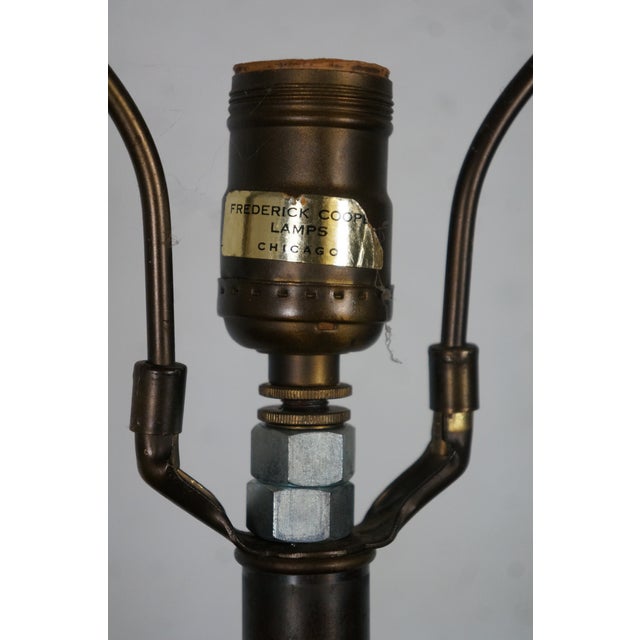 Late 20th Century 2 Rare Frederick Cooper Hand Blown Brutalist Glass Wine Bottle Lamps 42" For Sale - Image 6 of 18