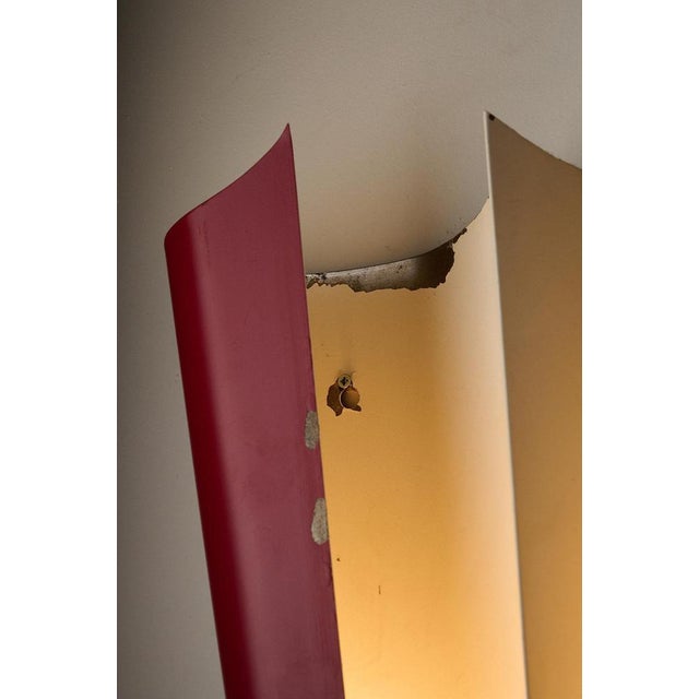 1950s Red Metal Wall Sconce by Bruno Gatta for Stilnovo, 1950s For Sale - Image 5 of 16