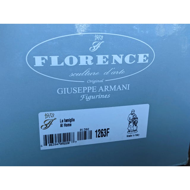 1970s Beautiful Limited Edition Signed Florence Armani Figurine at Home 1263f (La Famiglia) Family Figurine For Sale - Image 13 of 15