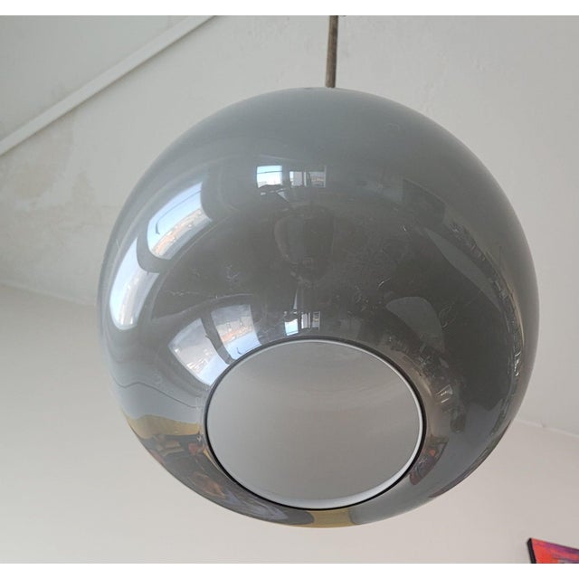Metal Murano Glass Lamp by Alessandro Pianon for Vistosi, Italy, 1960s For Sale - Image 7 of 12