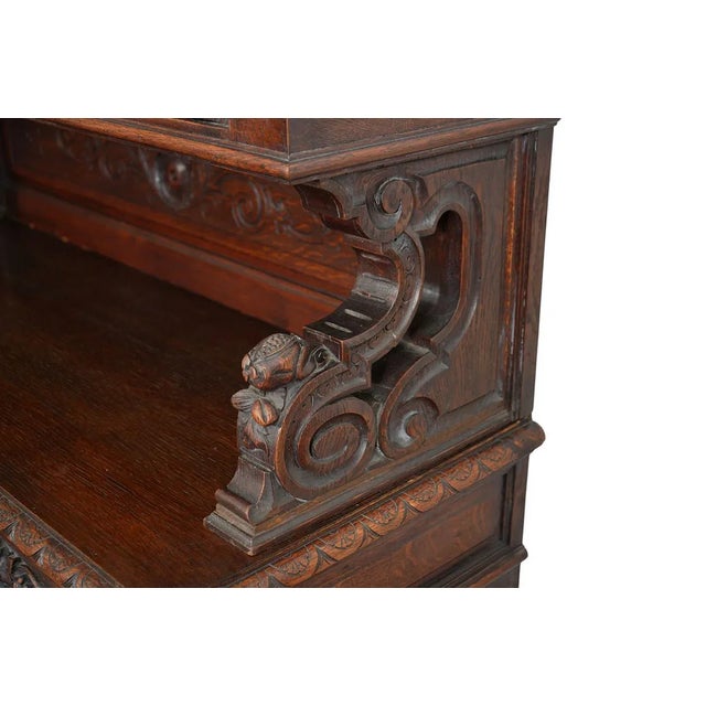 Late 19th Century Late 19th Century Large Superb Quality French Antique Heavily Carved Oak Hunt Board For Sale - Image 5 of 8