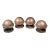 Antique Copper Rolltop Chafer Servers - Set of Four For Sale