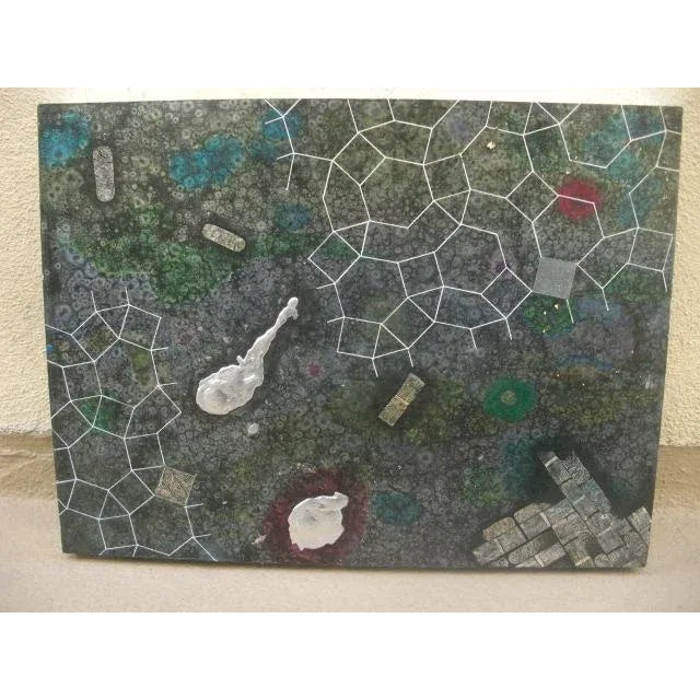 2003 "Etude Three" Geometric Abstract Mixed Media Painting For Sale - Image 12 of 12