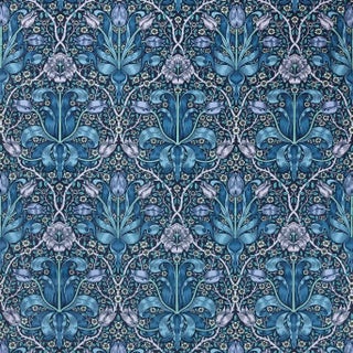 Morris & Co Spring Thicket Fabric in Midnight/Lilac - a Sample For Sale