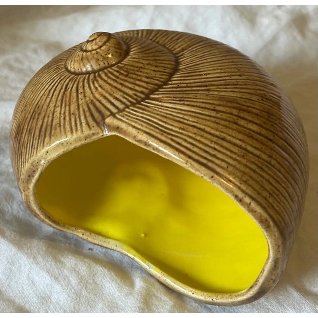 Ceramic California Coastal Chic Ceramic Seashell Planter, Signed by the Artist For Sale - Image 7 of 11