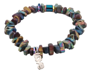 Colorful Energy Hematite Love Charm Bracelet