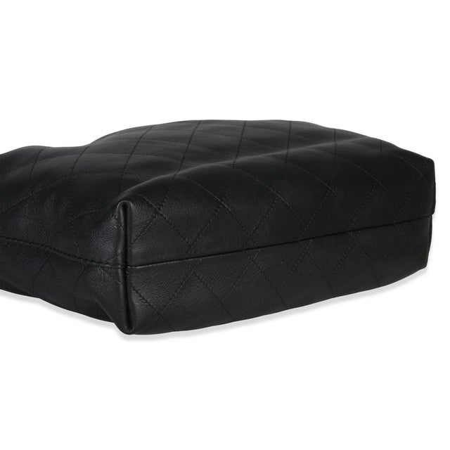 26C Black Quilted Calfskin Large Hobo For Sale In New York - Image 6 of 8