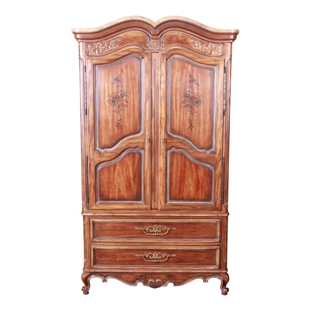 Drexel Heritage French Provincial Louis XV Carved Walnut ...