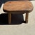 Small stool, oval wabi-sabi style side table in solid teak. Minimalist, raw design, a beautiful piece (thickness and...