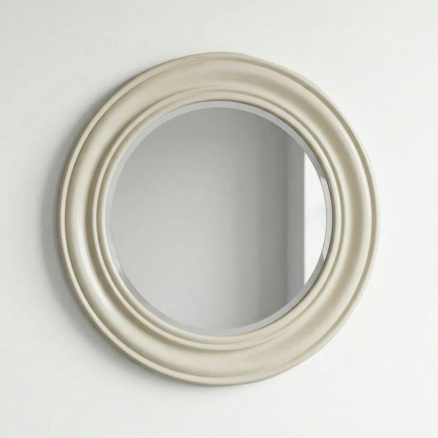 Wood Round Wall Mirror by Ico Parisi for Longhi, Italy, 1960s For Sale - Image 7 of 9