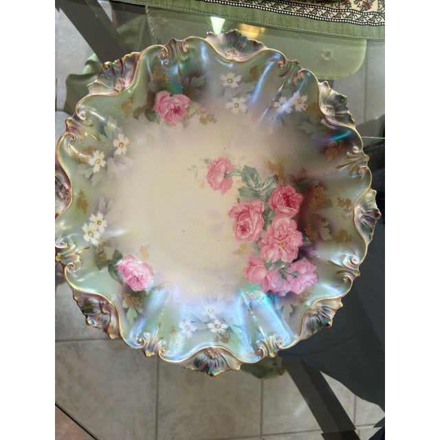Antique Rs Prussia Decorative Floral Porcelain Bowl For Sale - Image 9 of 12