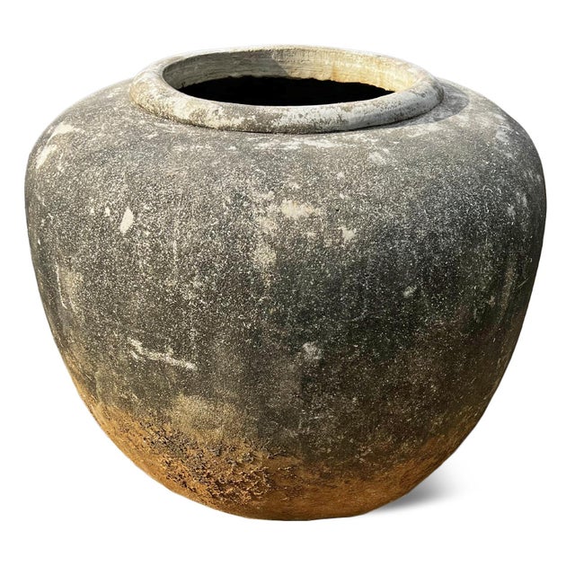 Early 20th Century Antique Cement Java Pot / Planter For Sale - Image 5 of 6