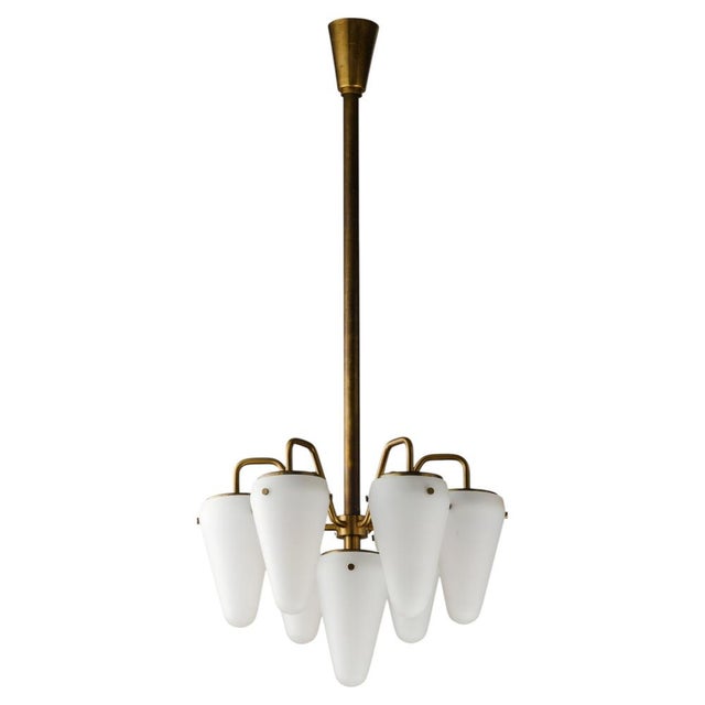 White Vintage Pendant Light by Hans-Agne Jakobsson, 1950s For Sale - Image 8 of 8