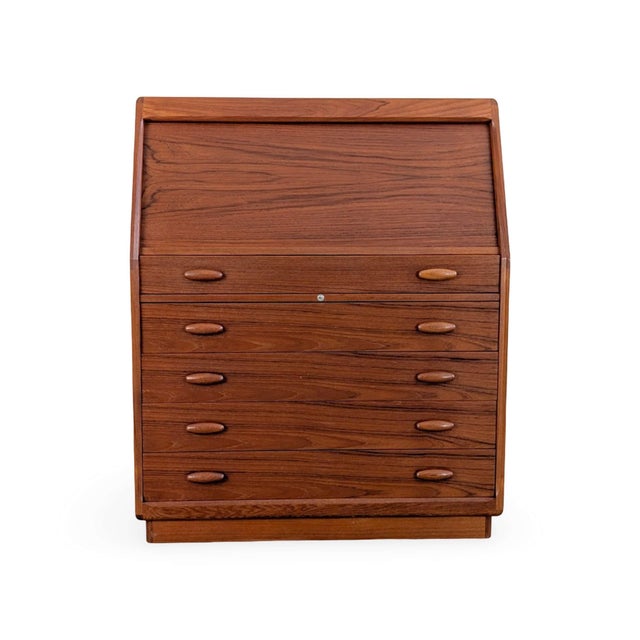 Mid-Century Secretary with Chest of Drawers in Teak from Dyrlund For Sale - Image 10 of 10