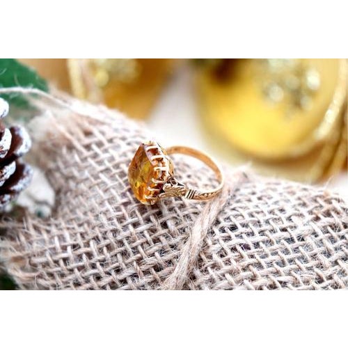 Embossed Gold Ring For Sale - Image 4 of 7