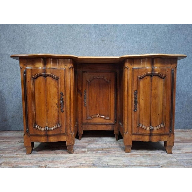 18th Century Louis XV Double-Sided Walnut Desk For Sale - Image 10 of 10