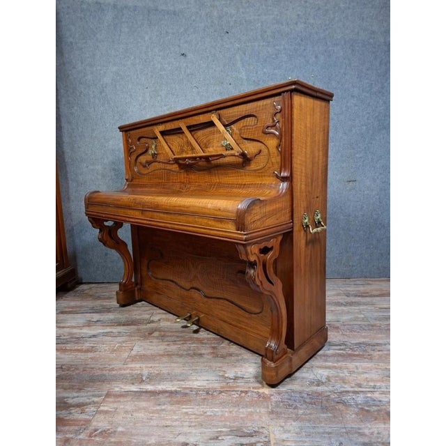 Art Nouveau Upright Piano from P. Charuis, 1900s For Sale - Image 4 of 14