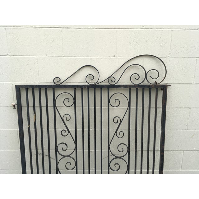 Vintage /Antique Wrought Iron Garden Gate For Sale - Image 4 of 6