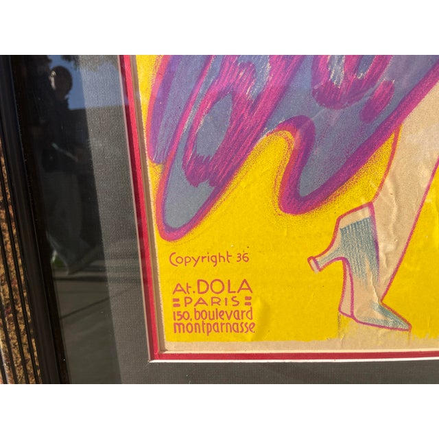 Vintage Art Deco La Veuve Joyeuse Movie Poster For Sale In San Francisco - Image 6 of 8