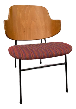 A Vintage Mid Century Danish Kofod Larsen Wrought Iron Penguin Lounge Chair, 1950’s