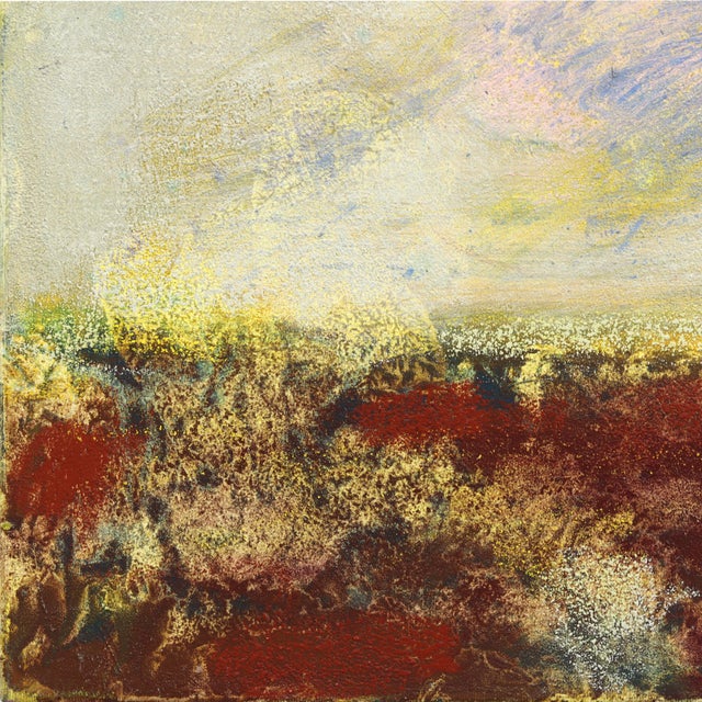 Awh 349 - Abstract Minimalist Textured Layered Colorfield Oil Painting on Canvas Original Artwork by Bernhard Zimmer For Sale - Image 4 of 9