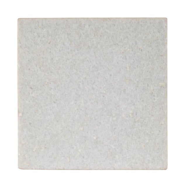 Mabel Marble & Hammered Iron Accent Table, White & Black For Sale In Chicago - Image 6 of 7