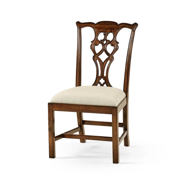 2020s Chippendale Style Carved Mahogany Dining Chairs- Set of 2 For Sale - Image 5 of 9