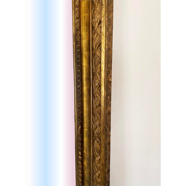 Gold 20th Century Mirror with Golden Frame For Sale - Image 8 of 9