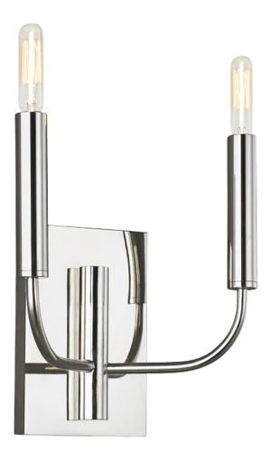 Ellen DeGeneres by Visual Comfort Studio Brianna Double Sconce, Silver