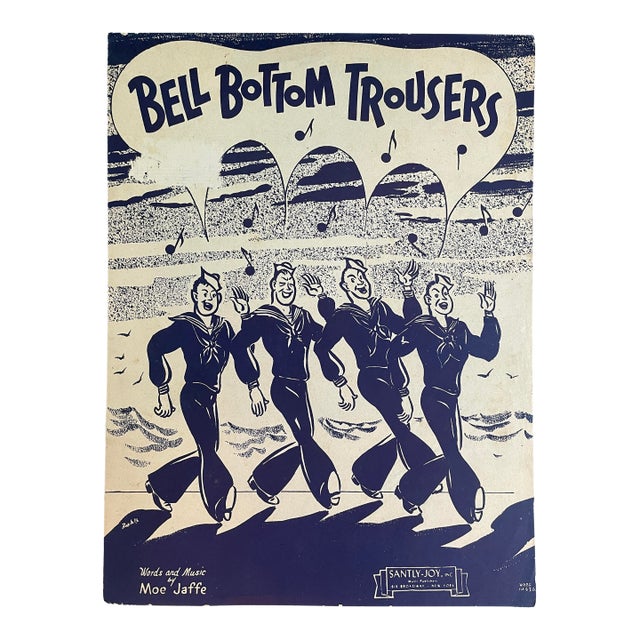 1944 Sailors Bell Bottom Trousers Sheet Music for Framing For Sale