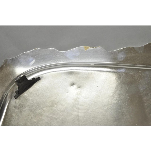 Vintage Poole Epca Sevenoaks 650 Large Silver Plated Serving Platter Bar Tray B For Sale - Image 14 of 17