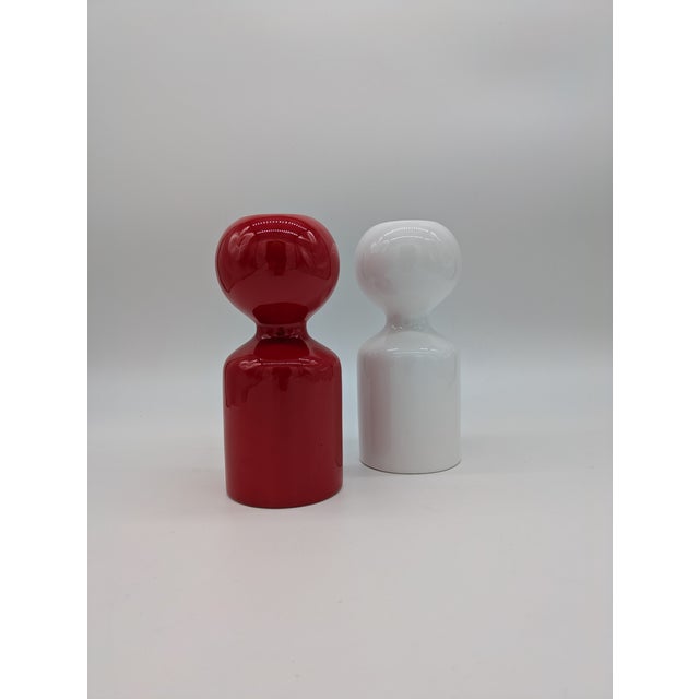 Ceramic Candleholder Vases by Liisi Beckmann for Ceramiche Gabbianelli, Italy, 1960s, Set of 2 For Sale - Image 5 of 15