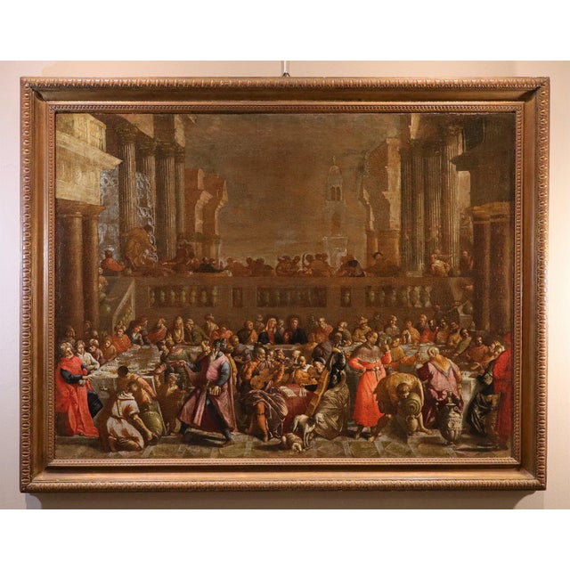Paolo Caliari, known as Veronese (Verona, 1528 – Venice, 1588) Follower The Wedding at Cana Oil on canvas 96 x 127 cm. -...